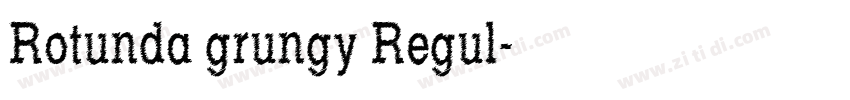 Rotunda grungy Regul字体转换